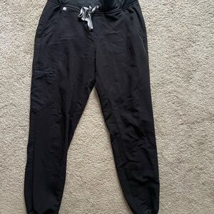 Figs Black Zamora Jogger Pants with Drawstring size Small